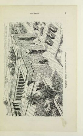 Ägyptischer Tempel mit Obelisken und Sphinxen