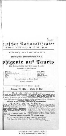 Iphigenie auf Tauris
