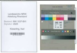 Entnazifizierung Karl Kieserling , geb. 08.03.1900 (Kaufmann)