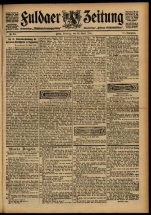 Ausgabe vom Dienstag, den 26. April 1904.