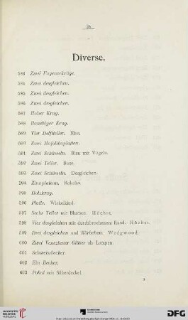 Diverse (Nr. 583-615)