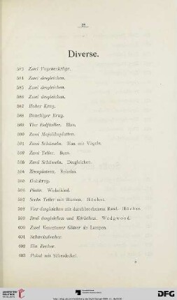 Diverse (Nr. 583-615)