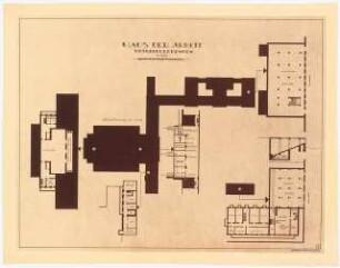 Haus der Arbeit mit Thingplatz Schinkelwettbewerb 1936: Grundrisse KG 1:200