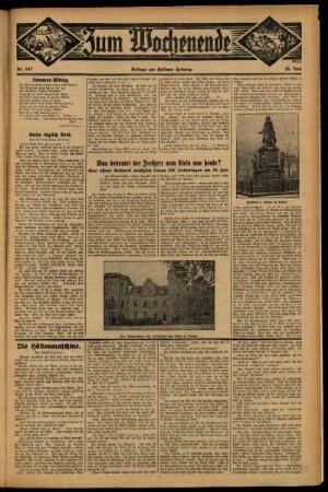 Zweite Ausgabe vom Sonntag, den 28. Juni 1931.