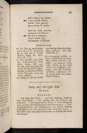 75-77, Zwey und vierzigste Ode