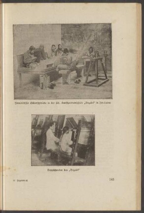 Jemenitische Silberschmiede in der jüd. Kunstgewerbeschule "Bezalel" in Jerusalem / Teppichweber des "Bezalel"