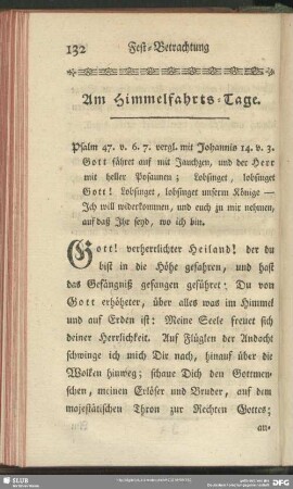 Am Himmelfahrts-Tage