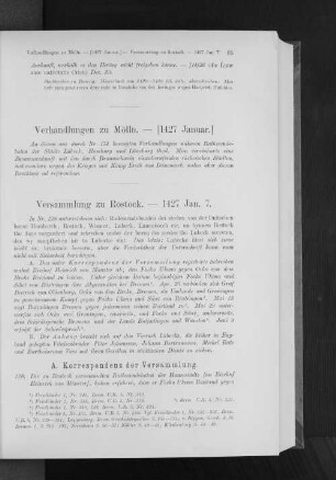 Verhandlungen zu Mölln. - [1427 Januar.]