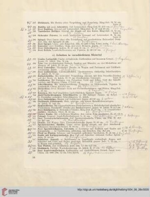 c) Arbeiten in verschiedenem Material (Nr. 295-329)