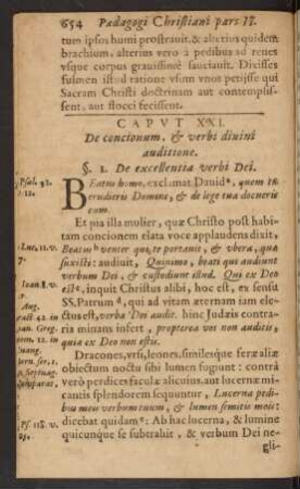 Caput XXI. De concionum, & verbi ...