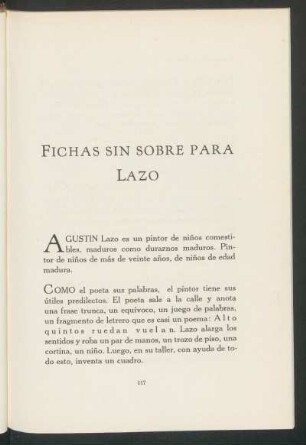 Fichas sin sobre para Lazo