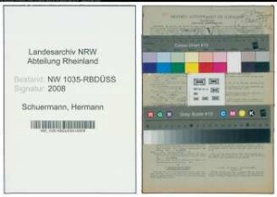 Entnazifizierung Hermann Schuermann , geb. 15.01.1915 (Kaufmaennischer Angestellter)