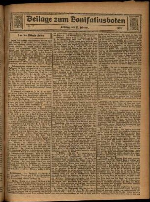 Zweite Ausgabe vom Sonntag, den 17. Februar 1929.
