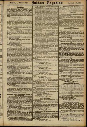 Zweite Ausgabe vom Mittwoch, den 06. Oktober 1920.