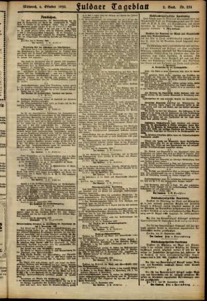 Zweite Ausgabe vom Mittwoch, den 06. Oktober 1920.