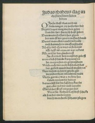 Judas thadeus clag an christum seinen lieben herren