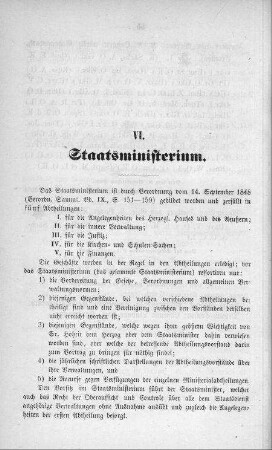 VI. Staatsministerium
