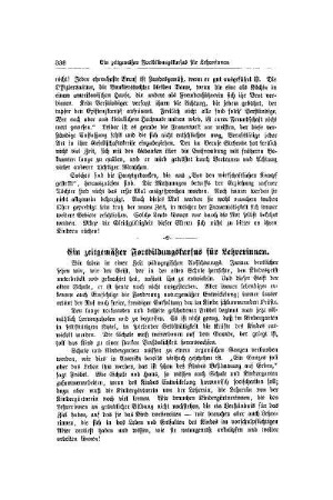 Ein zeitgemäßer Fortbildungskursus für Lehrerinnen