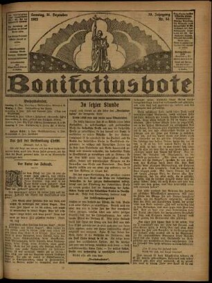 Ausgabe vom Sonntag, den 31. Dezember 1922.
