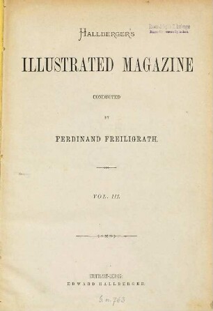 Hallberger's illustrated magazine, [1877] = Jg. 3