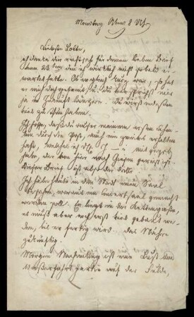 Brief von Jacob Grimm an Charlotte Amalie Grimm