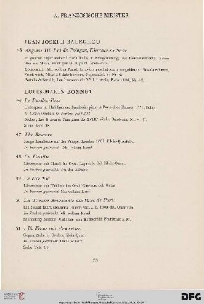 A Französische Meister (Nr. 45-69)