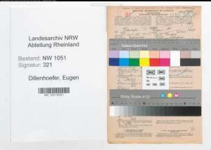 Entnazifizierung Eugen Dillenhoefer , geb. 11.11.1895 (Vermessungsbeamter)
