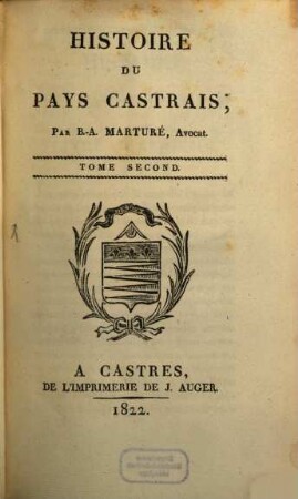 Histoire du Pays Castrais, 2