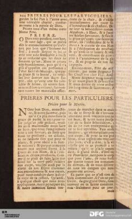 Prieres Pour Les Particuliers.