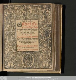 Grosse Alt vnd New Schreib Calender/ auff das Jahr nach der Heiligen vnd Gnadenreichen Geburt vnsers lieben Herrn vnd Heilandes Jesu Christi. 1606. ...