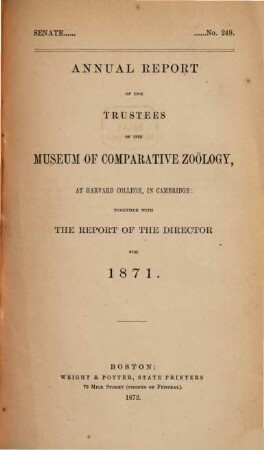 Annual report. 1871 (1872)