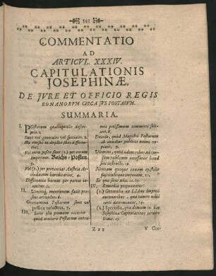 Commentatio Ad Articul. XXXIV. Capitulationis Josephinae De Jure Et Officio Regis Romanorum Circa Jus Postarum