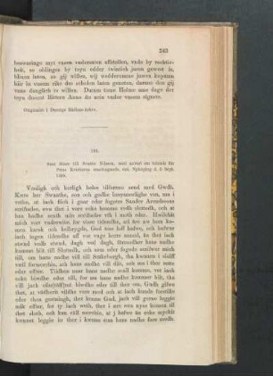 164. [Sten Sture till Svante Nilsson, med anbud om biträde för prins Kristierns emottagande, dat. Nyköping d. 5 Sept. 1499.]