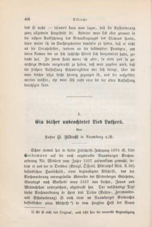 486-522 Ein bisher unbeachtetes Lied Luthers