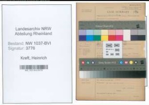 Entnazifizierung Heinrich Kreft , geb. 17.12.1895 (Kaufmann)