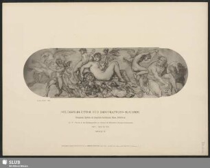 Gaben der Erde, Cartons zu den Deckengemälden im Goldsaal des Königlichen Kunstgewerbemuseums