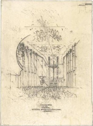 Gsaenger, Gustav; Nürnberg (Bayern); Reformations- Gedächtnis- Kirche - Blick zum Chor (Perspektive)