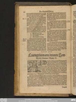 Evangelium am dritten Sontag deß Advents / Matth. 11.