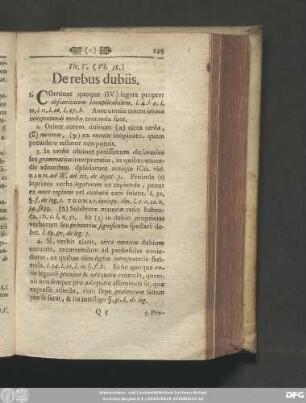 Tit. V. (VI. 38) De rebus dubiis.