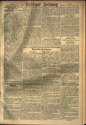 Zweite Ausgabe vom Samstag, den 25. August 1928.