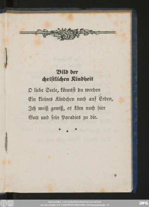Bild der christlichen Kindheit