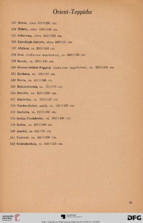 Orient-Teppiche (Nr. 523 - 542)