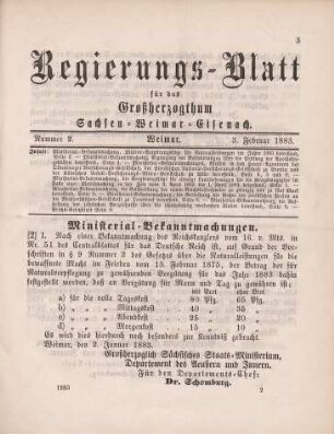 2. Ministerial-Bekanntmachung, die Militär-Vergütungssätze für Naturalleistungen im Jahre 1883 betreffend