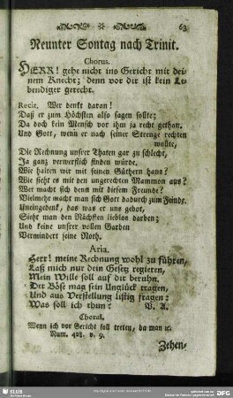 Neunter Sontag nach Trinit.