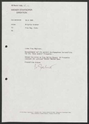 Brief an Hildegard Siehs, 26.09.1989