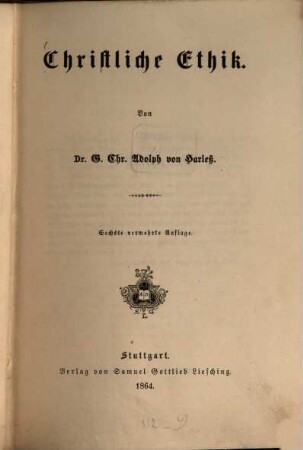 Christliche Ethik