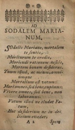 Ad sodalem marianum.