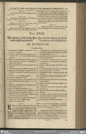 Tit. XXIX. Wie auf die publicirten Beweiß verfahren werden soll?