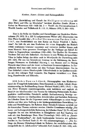Weimann, Horst :: 800 Jahre Dom zu Lübeck, hrsg. vom Kirchenvorstand der Evangelisch-lutherischen Dom-Gemeinde zu Lübeck :: Lübeck, Weiland, 1973