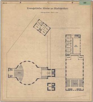Billing, Hermann; Rheinfelden (Baden-Württemberg); Ev. Kirche - Grundriss OG